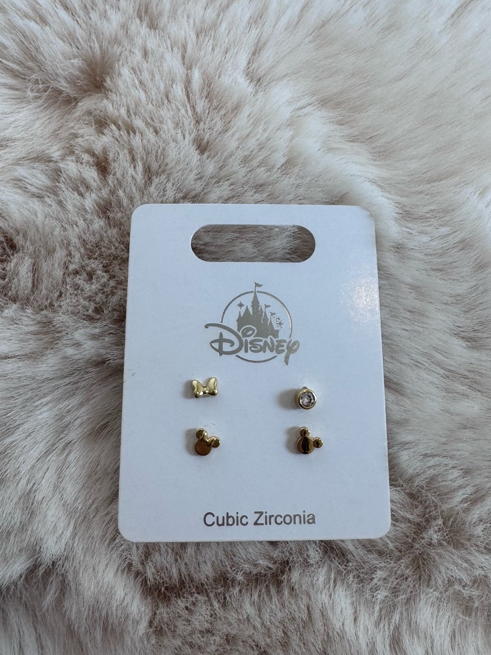 New Disney Gold-Tone Stud Earring Set